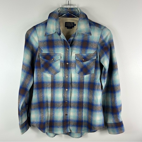 Women’s Pendleton Wool Pearl Snap Shirt Size XS - Picture 12 of 12